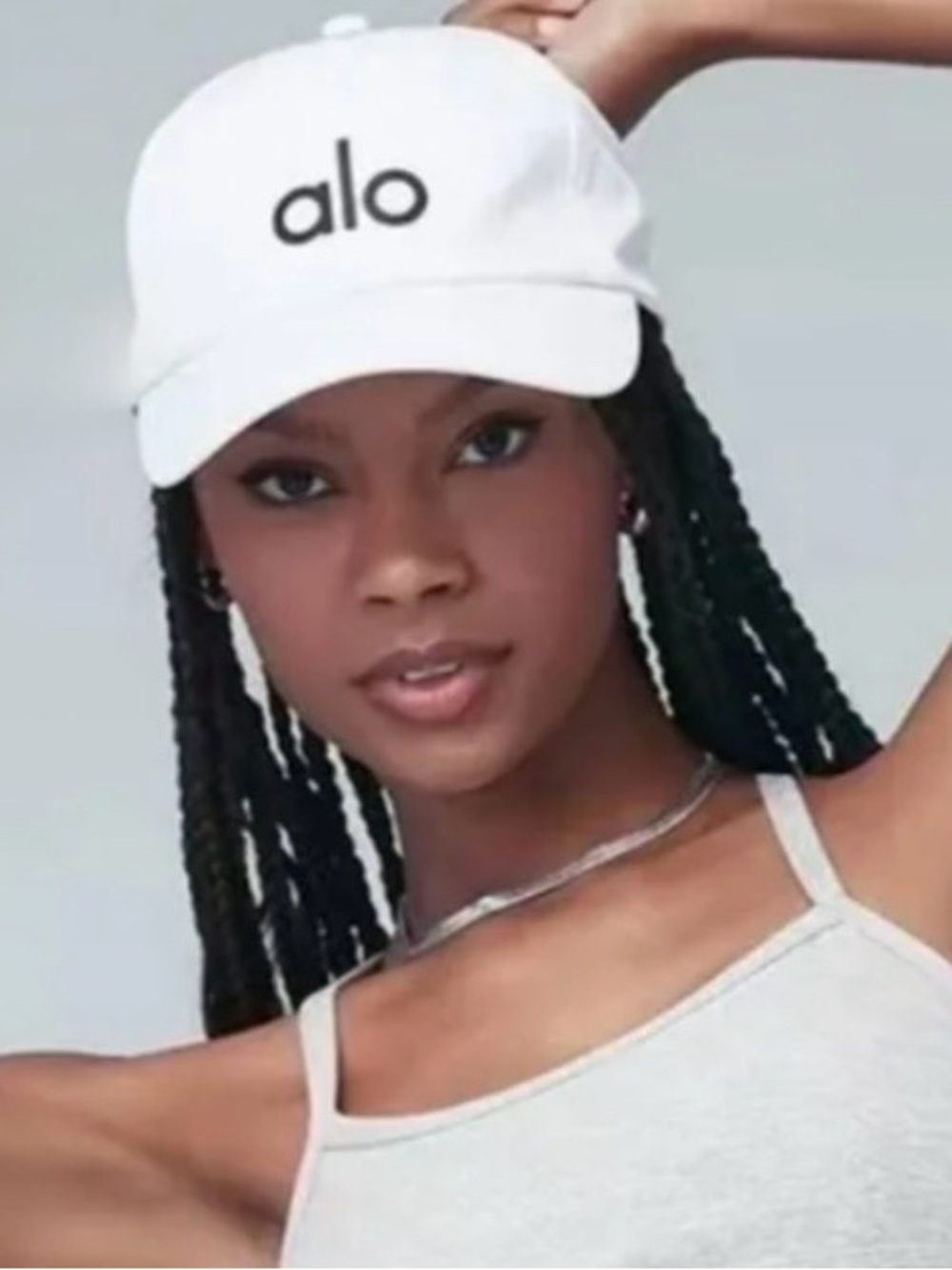 ALO Yoga Off Duty White Logo Baseball Cap